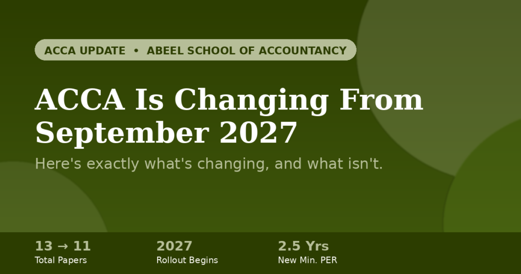 ACCA Changes in 2027: Complete Guide to the New Structure | Abeel School of Accountancy