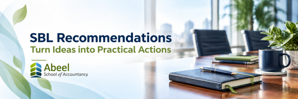 SBL recommendations — Abeel School of Accountancy