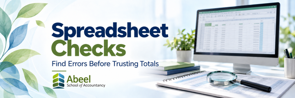 spreadsheet checks — Abeel School of Accountancy